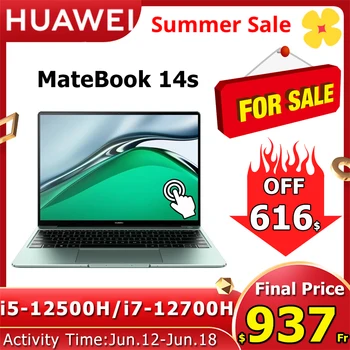 HUAWEI MateBook 14s 14,2-дюймовый ноутбук i5-12500H/i7-12700H 16 ГБ 512 ГБ/ 1 ТБ SSD-накопитель Нетбук с сенсорным экраном 90 Гц Iris Xe Ноутбук ПК